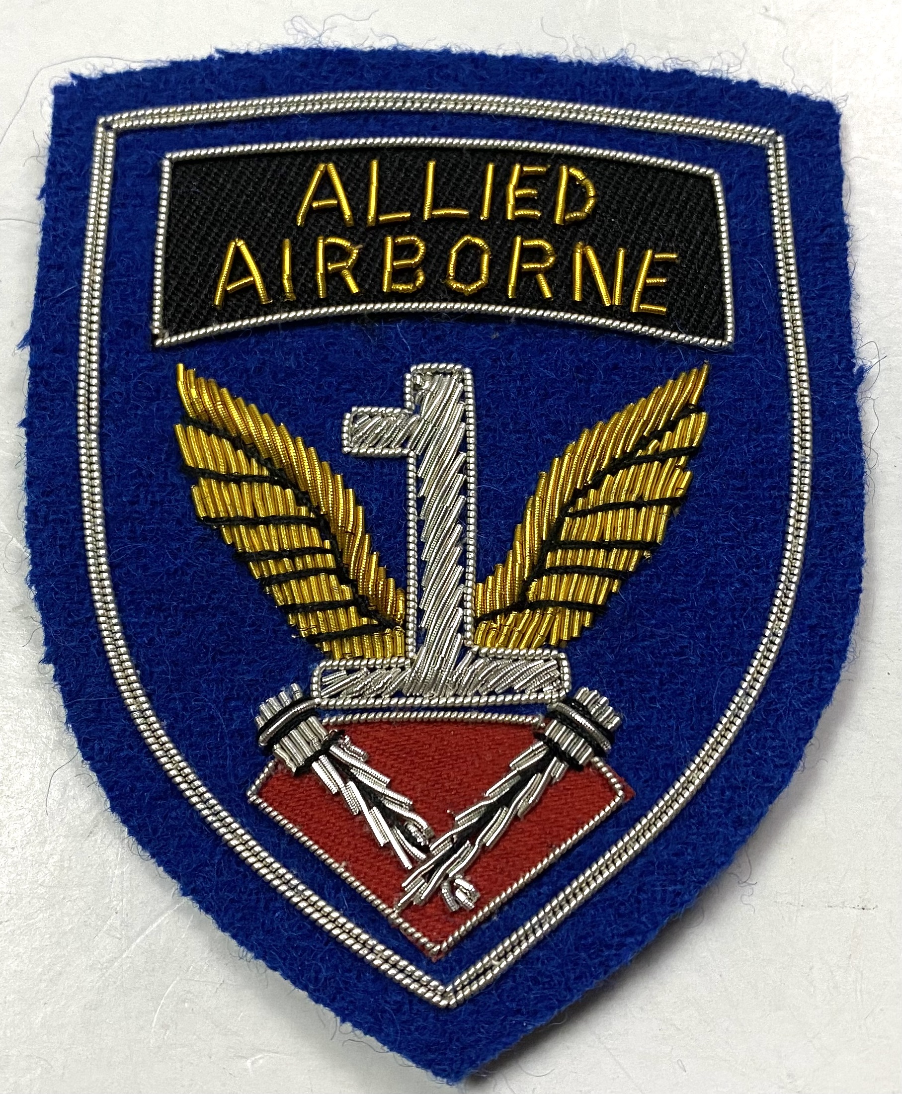 1ST ALLIED AIRBORNE “THEATRE MADE” PATCH-BULLION | Man The Line