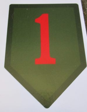 1ST INFANTRY DIVISION "BIG RED ONE" HELMET DECAL