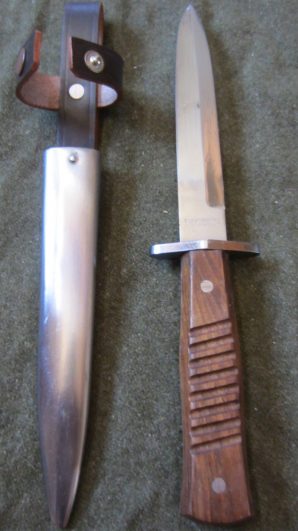 TRENCH BOOT FIGHTING KNIFE AND CARRY SCABBARD