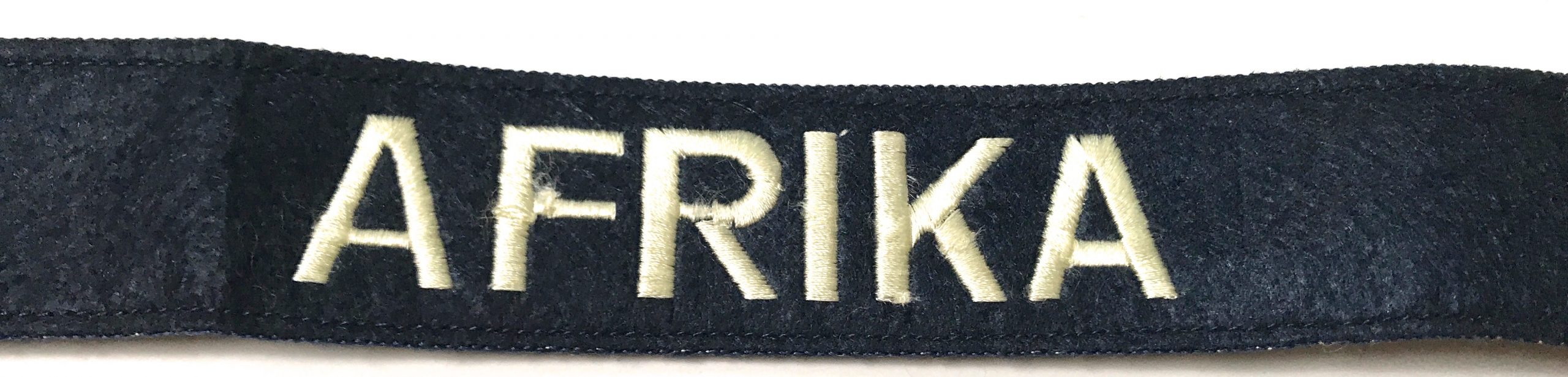 WWII GERMAN LUFTWAFFE TUNIC SLEEVE EMBROIDERED CUFF TITLE-AFRIKA KORP 