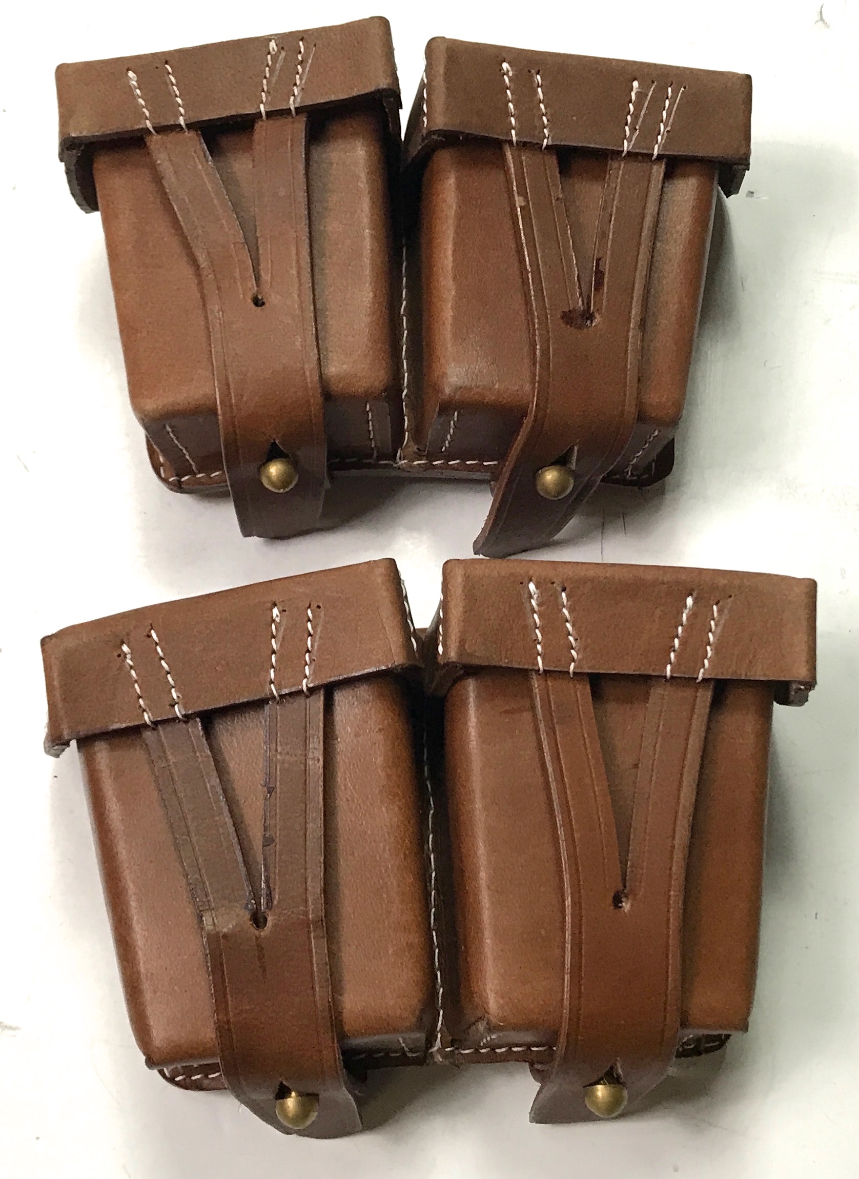 WWII Leather Ammo Pouch for Russian Mosin Nagant Rifle.