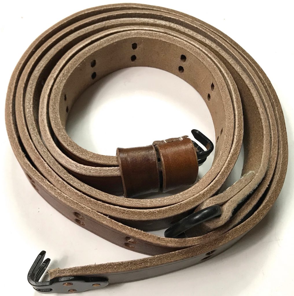 M1907 LEATHER RIFLE SLING-BLACK HARDWARE, 1 INCH VERSION | Man The Line