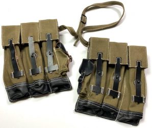 MP44 STG44 AMMO POUCHES- OLIVE CANVAS