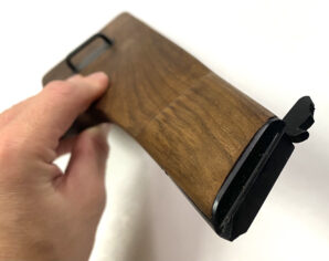 BROWNING HIGH POWERED 9MM PISTOL WOODEN FLAT STOCK