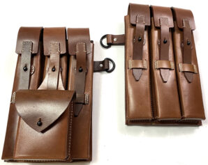 MP40 AMMO POUCHES,EARLY WAR-LEATHER