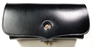M1872 .45-70 CARBINE AMMO POUCH W/INSERT-BLACK LEATHER