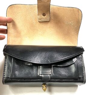 M1872 .45-70 CARBINE AMMO POUCH W/INSERT-BLACK LEATHER